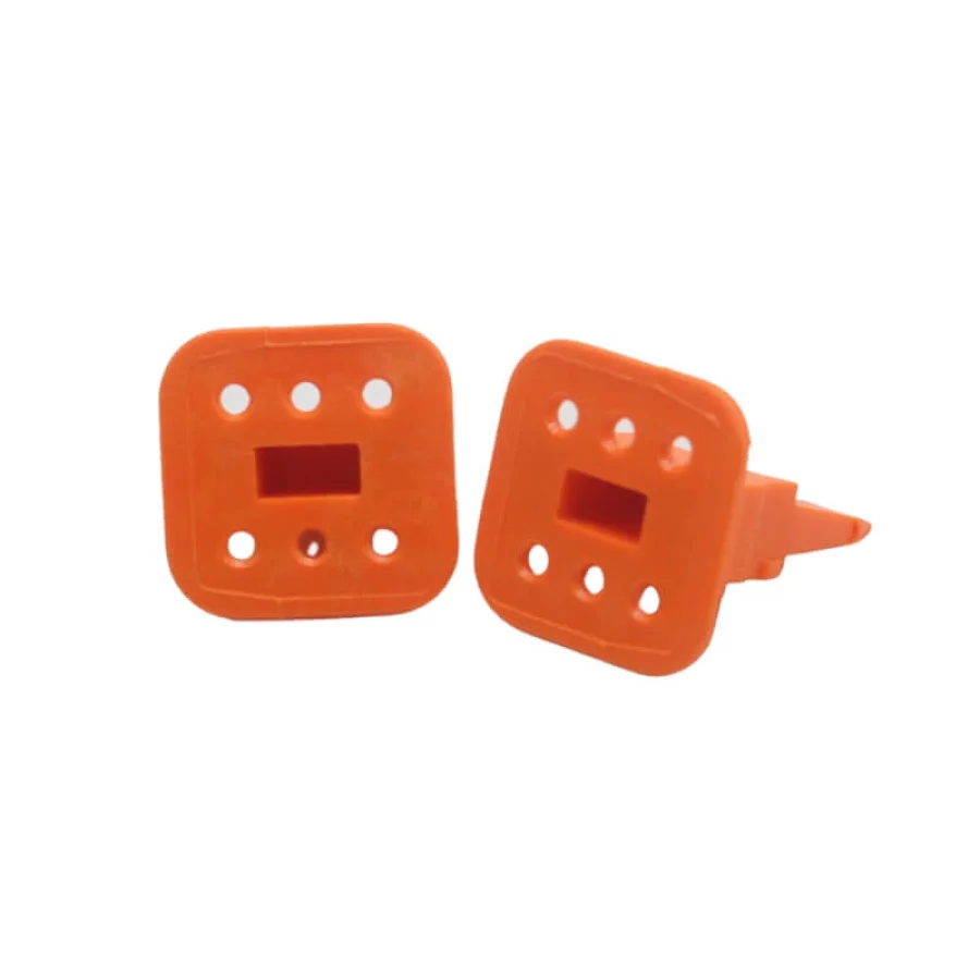 W6S Orange Wedgelock for 6 Socket Plug